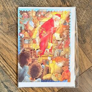Renate Cossmann Vintage Santa Notecard  German artist Holiday Santa Stationary
